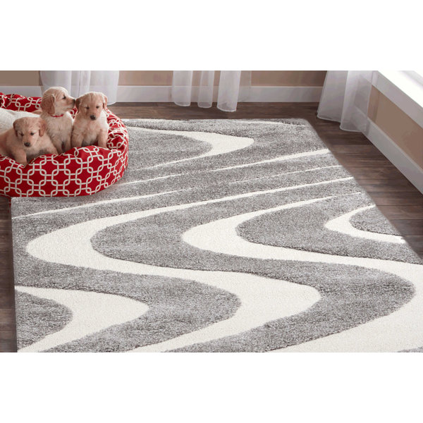 Orren Ellis Andersonburg Abstract Gray Area Rug Wayfair
